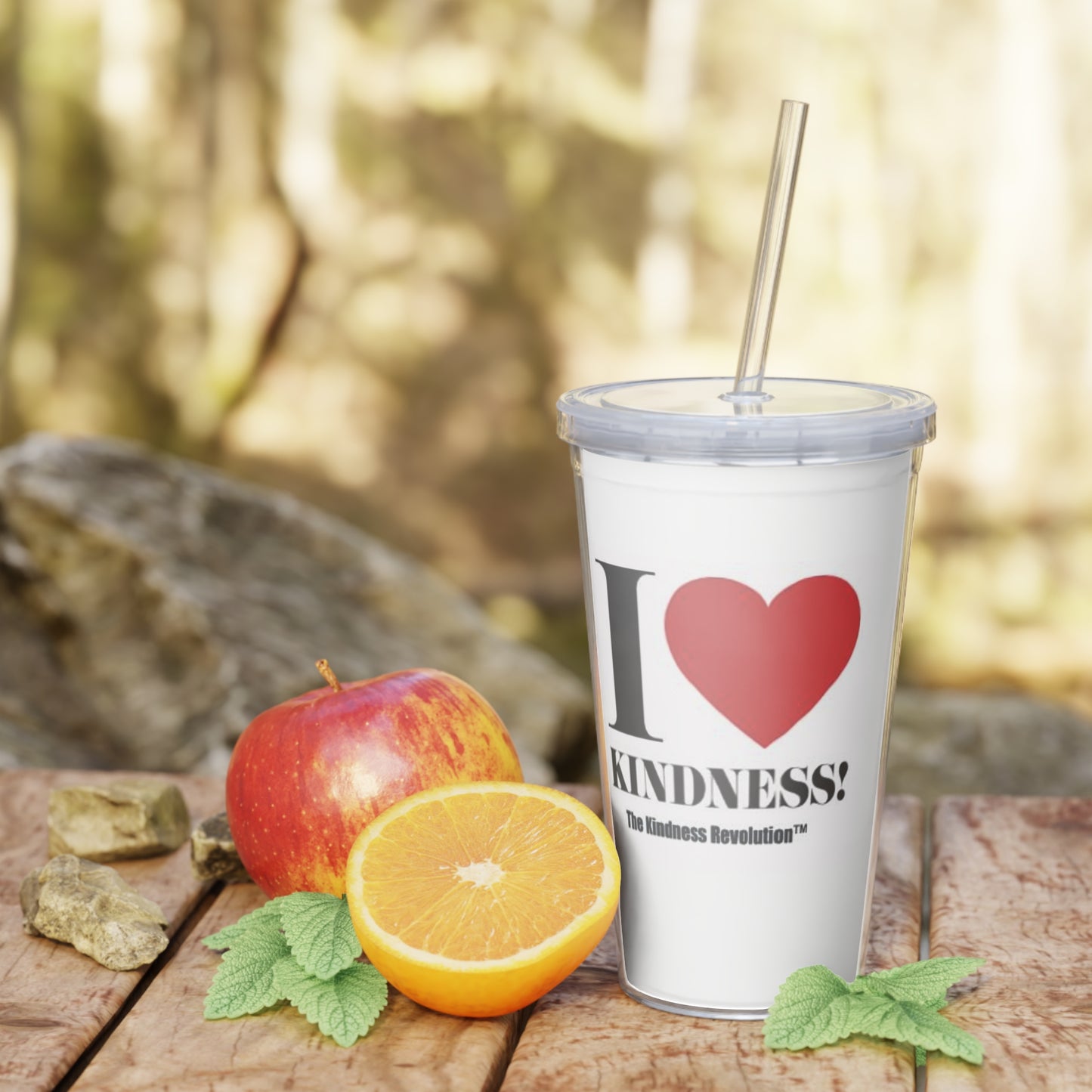 Plastic Tumbler with Straw