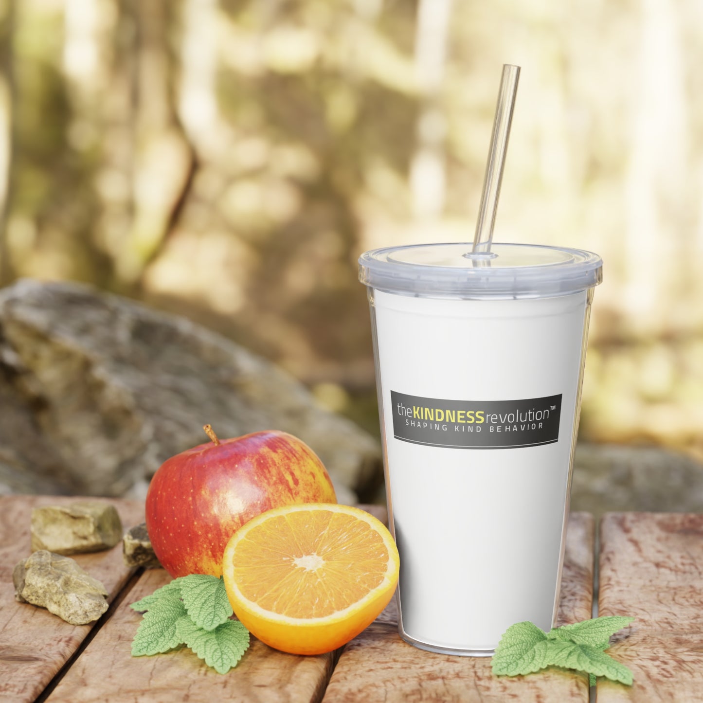 Plastic Tumbler with Straw